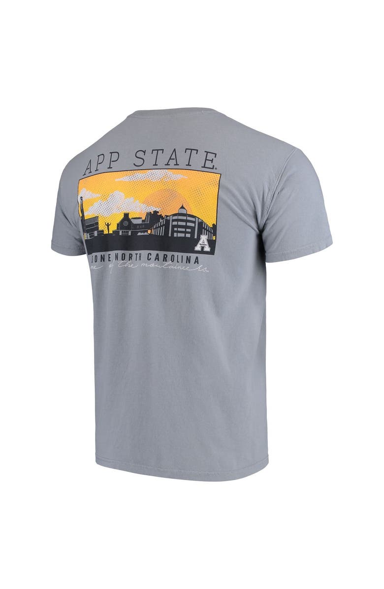 IMAGE ONE Appalachian State Mountaineers Comfort Colors Campus Scenery T-Shirt - Gray, Alternate, color,