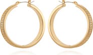 GUESS Gold-Tone Crystal Hoop Earrings