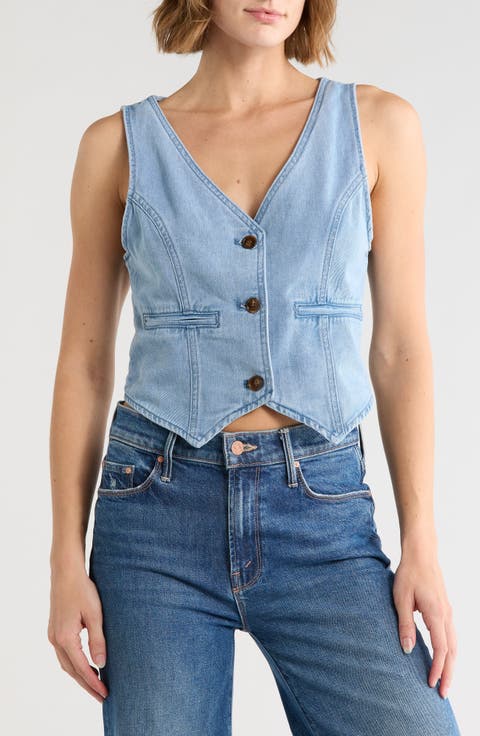 V-Neck Denim Vest