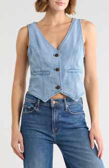 V-Neck Denim Vest