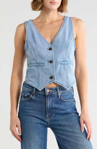 V-Neck Denim Vest