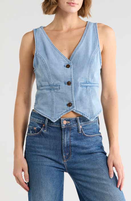 V-Neck Denim Vest