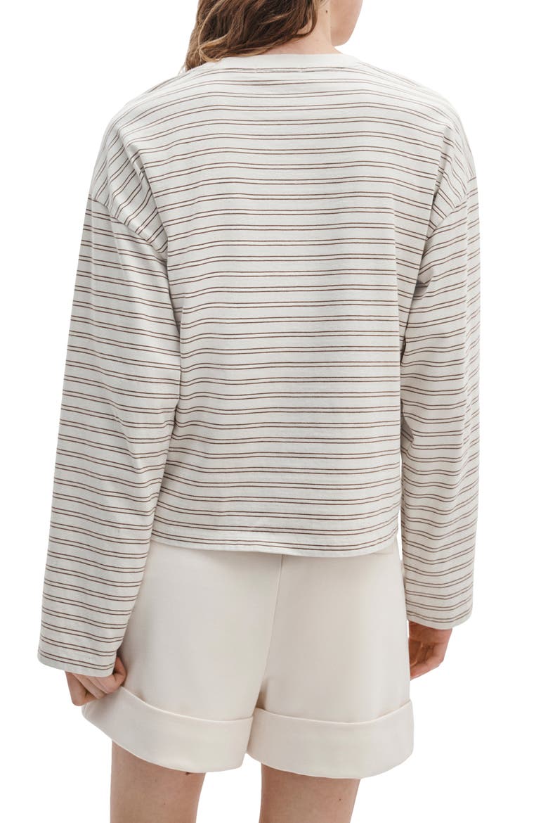 Kelly Stripe Boxy T-Shirt, Alternate, color, IVORY