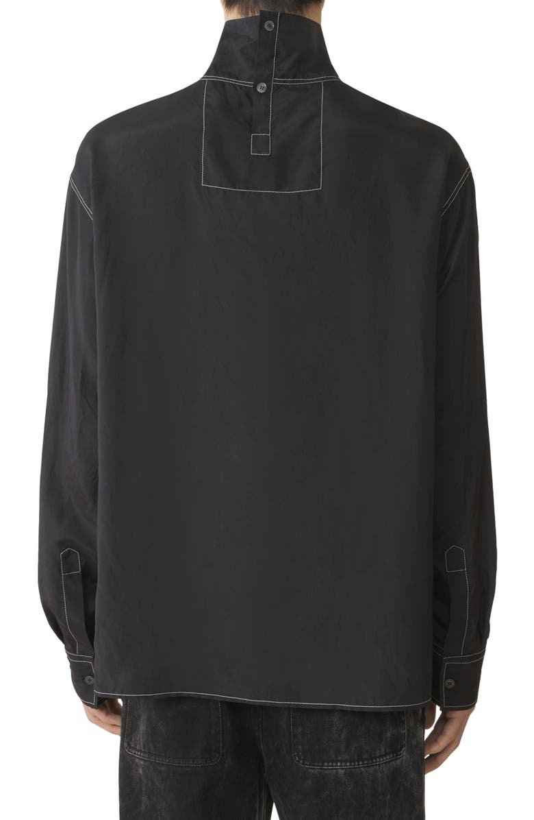 Lanvin Silk High Neck Top, Alternate, color, 