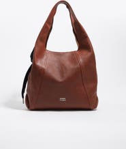 Bimba y Lola Large Leather Paper Shoulder Bag