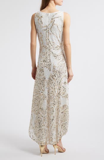 Embellished Sleeveless Evening Dress