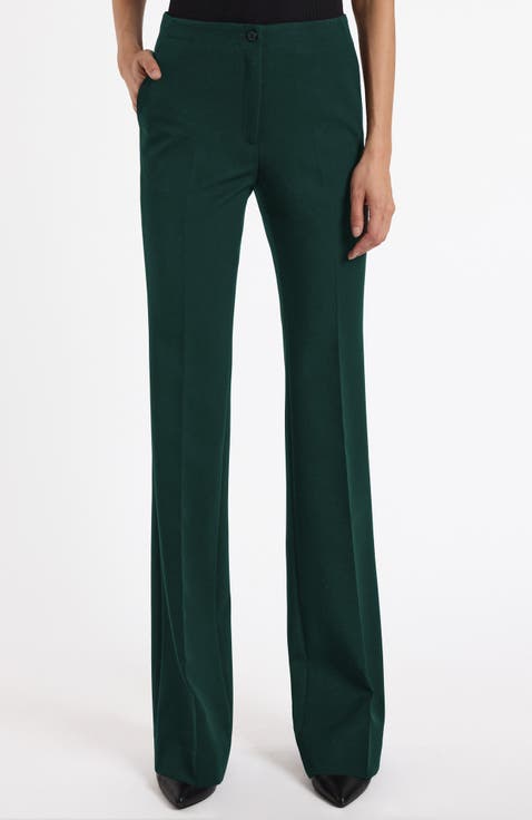 Beth Mid-Rise Flared Pant in Soft Stretch Twill