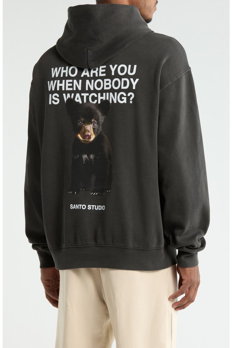 Watching Graphic Hoodie, Alternate, color, BLACK