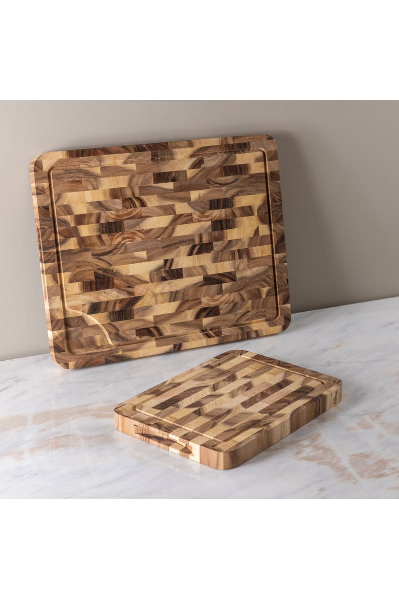End Grain Rectangular Cutting Board, Alternate, color, Acacia