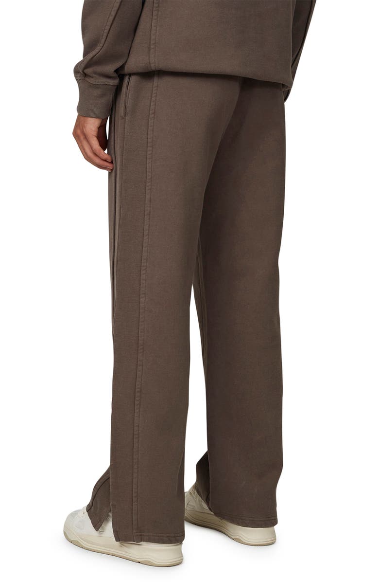 Good For Nothing Ribbed Emblem Split Hem Baggy Jogger, Alternate, color, Brown