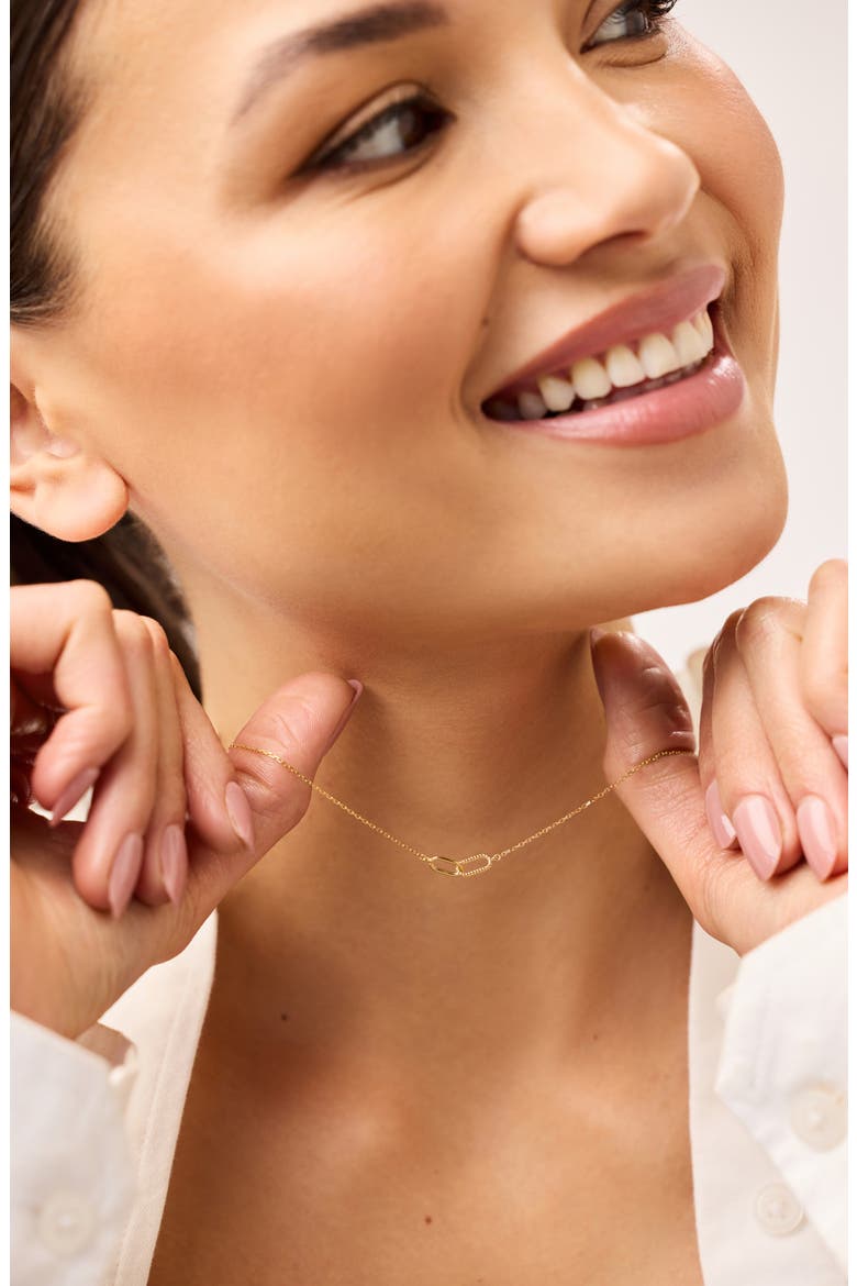 Gold Pendant - Gold Twisted Link Necklace, Alternate, color, Gold