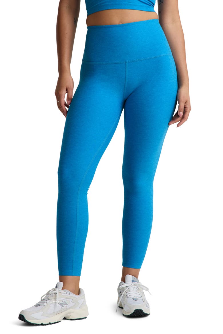 Caught in the Midi High Waist Leggings, Main, color, MALIBU LAGOON HEATHER