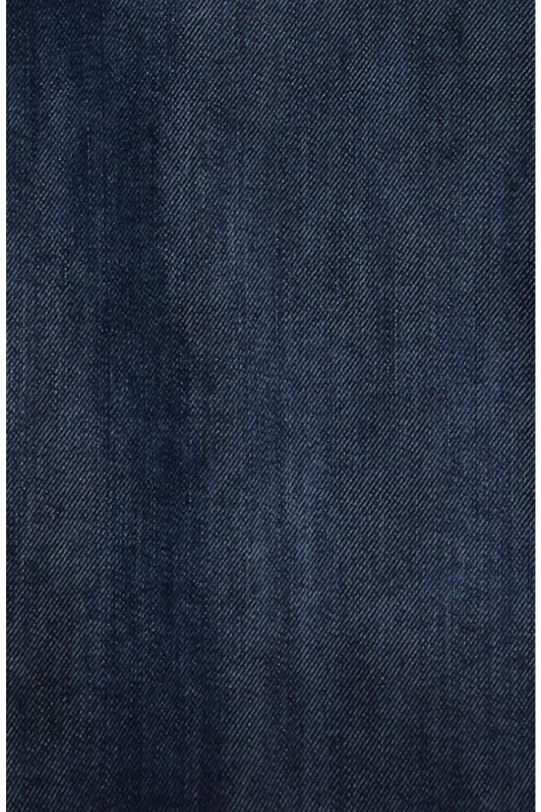 Kids' Ruffle Sleeve Denim Shirt, Alternate, color, DARK INDIGO