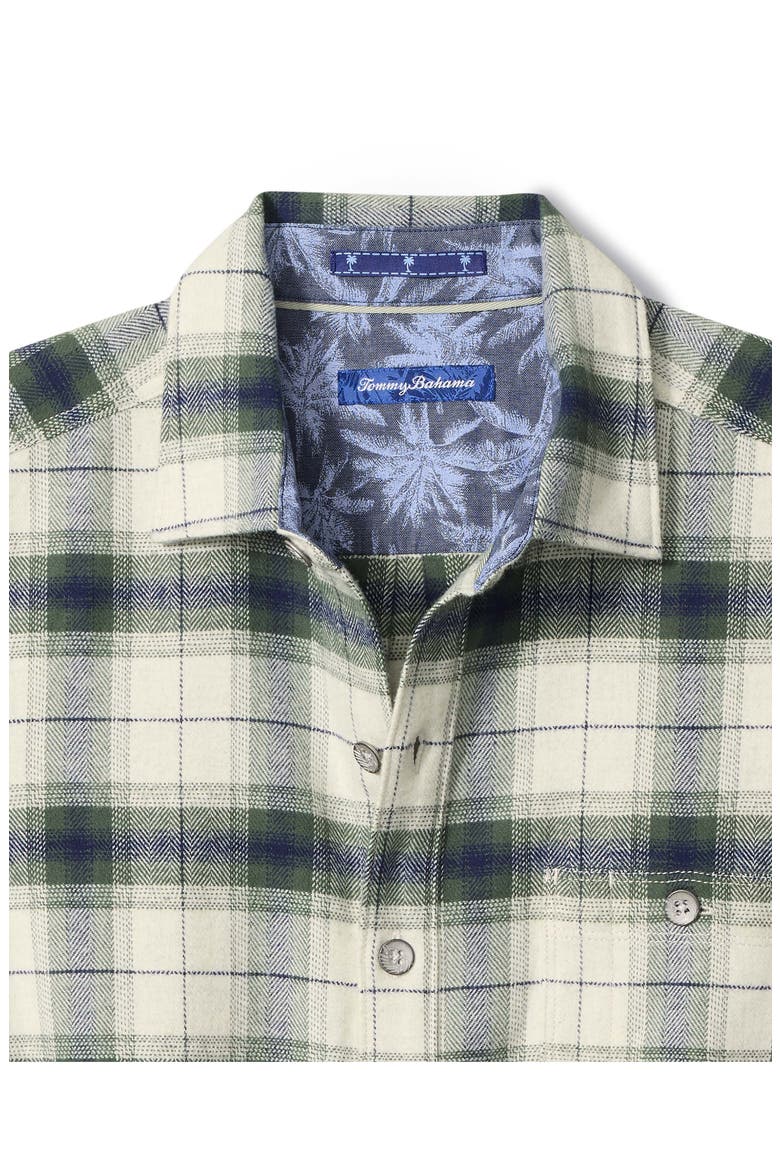 Shaw Island Plaid Cotton Flannel Shirt Jacket, Alternate, color, DARK JADE