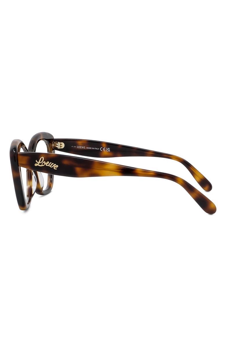 Loewe Curvy 52mm Cat Eye Optical Glasses, Alternate, color, 