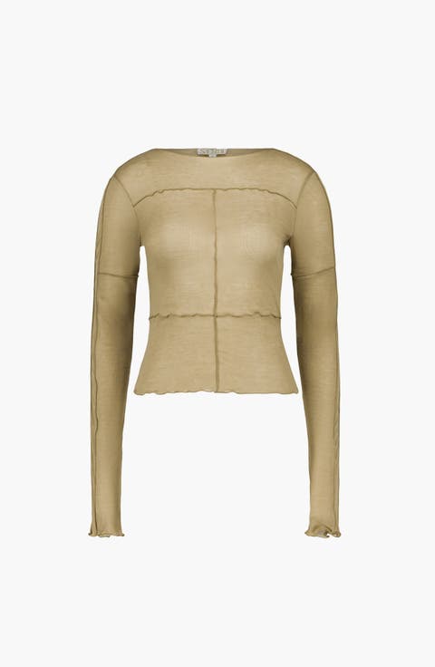 Lia Sheer Jersey Top