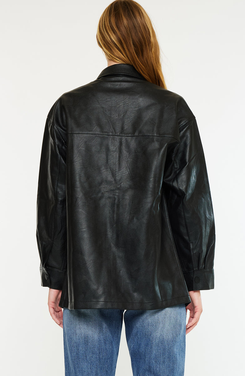 Kancan Margo Faux Leather Jacket In Black