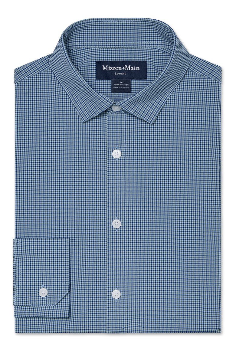 Leeward No Tuck Dress Shirt, Alternate, color, MIDNIGHT NAVY SIMON PLAID