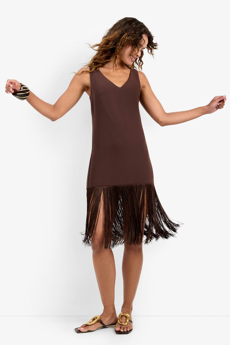 Aymani Dress, Alternate, color, Carob