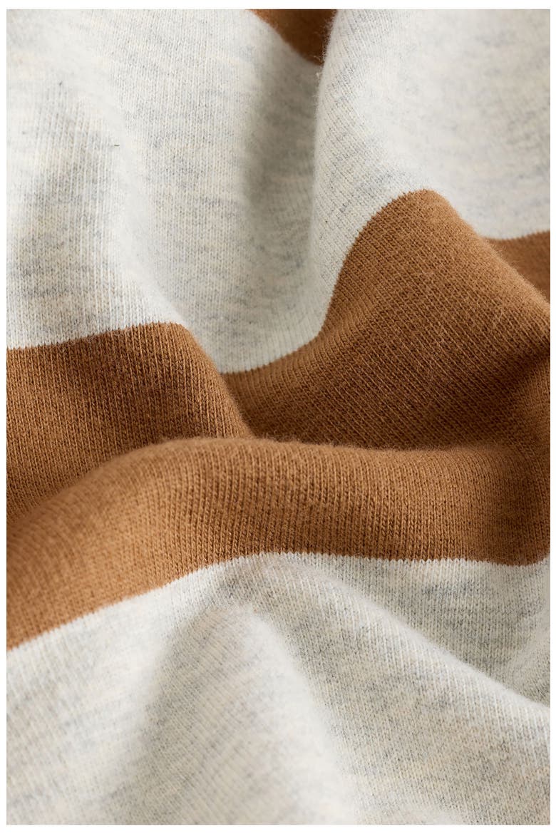 Kids' Stripe Cotton Sweatshirt, Alternate, color, NEUTRAL