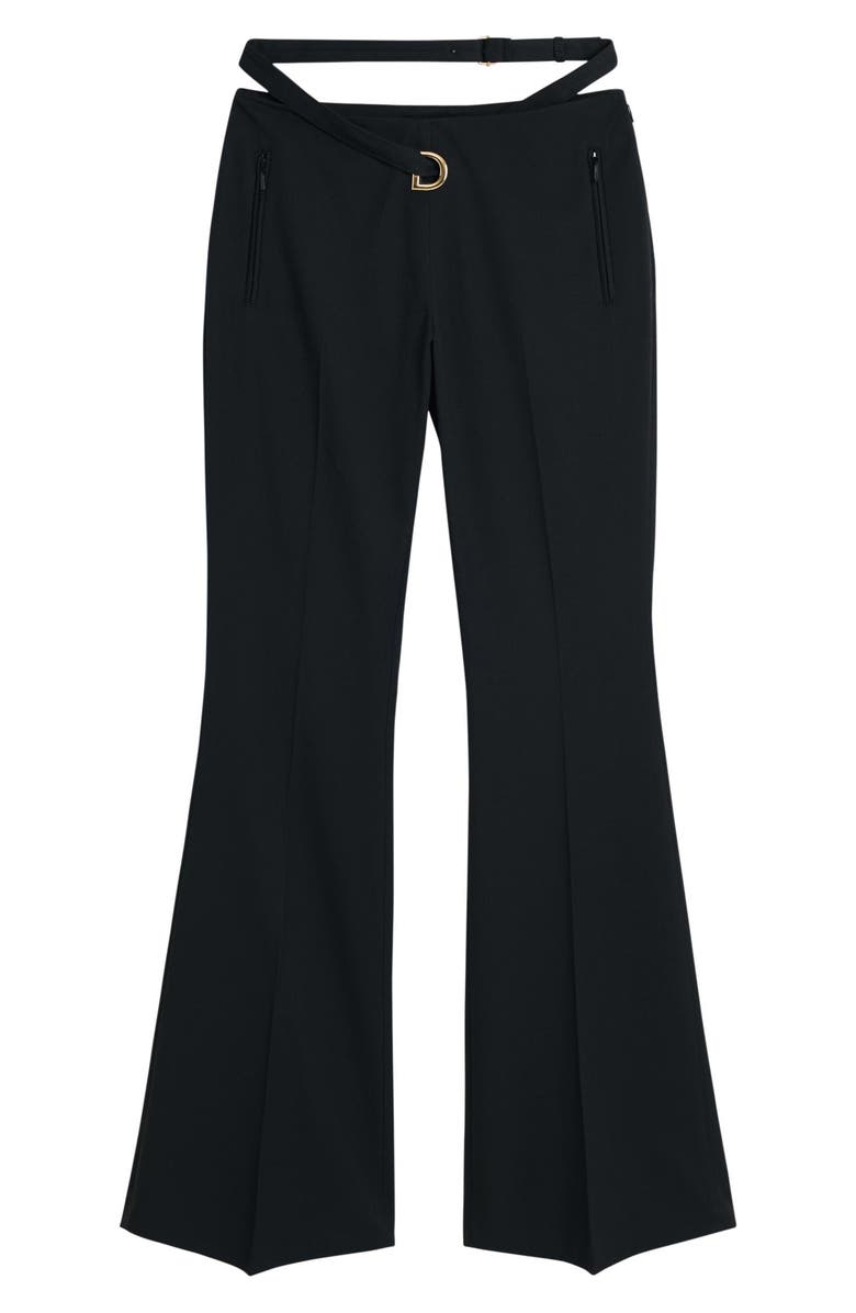 Desigual Strappy Flare Pants, Alternate, color, Black