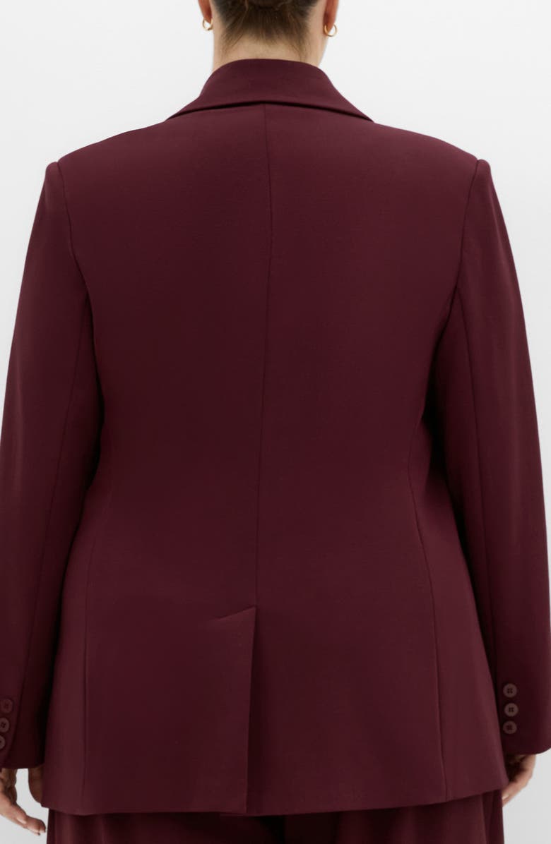 City Chic Galactic Ponte Blazer, Alternate, color, Dark Cherry