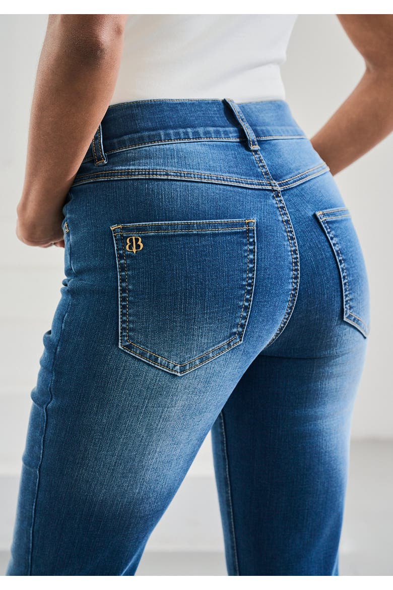 Signature Mid Rise Stretch Denim Flare Leg Jeans, Alternate, color, Alamo Wash