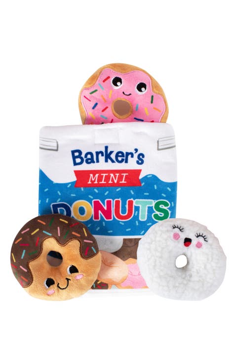 4-Piece Burrow Bag Plush Dog Toy Set