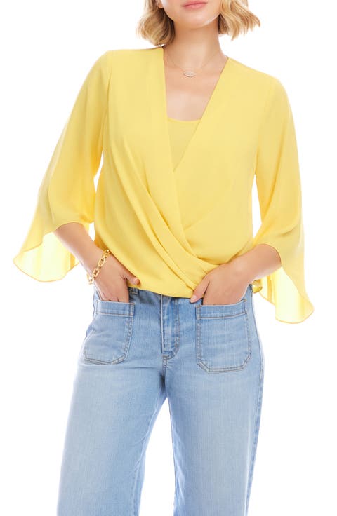 Drape Crossover Crepe Top