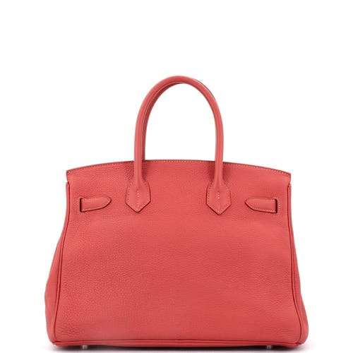 Pre-owned Hermes Hermes Birkin Handbag Red Togo With Palladium Hardware 30 In Red