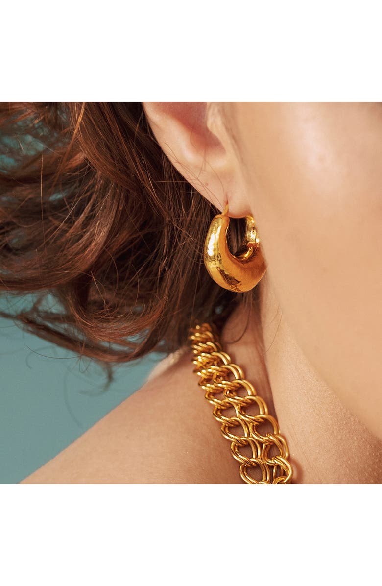 Monica Vinader Deia Chunky Hoop Earrings, Alternate, color, Gold