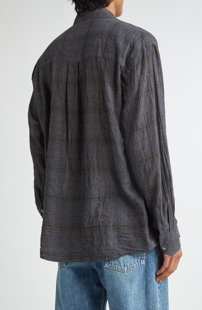 OUR LEGACY Above Plaid Button-Up Shirt, Alternate, color, Bazaar Check Breeze Weave