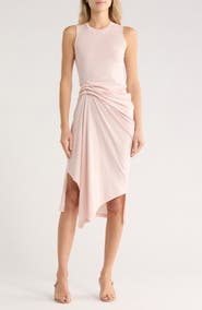 AllSaints Rivi Draped Midi Dress