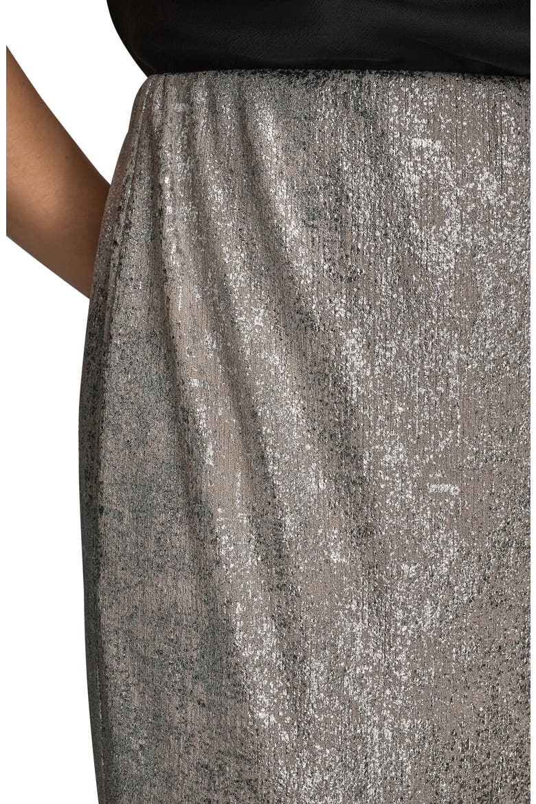 Metallic Foil Pencil Skirt, Alternate, color, VAPOR/ GOLD