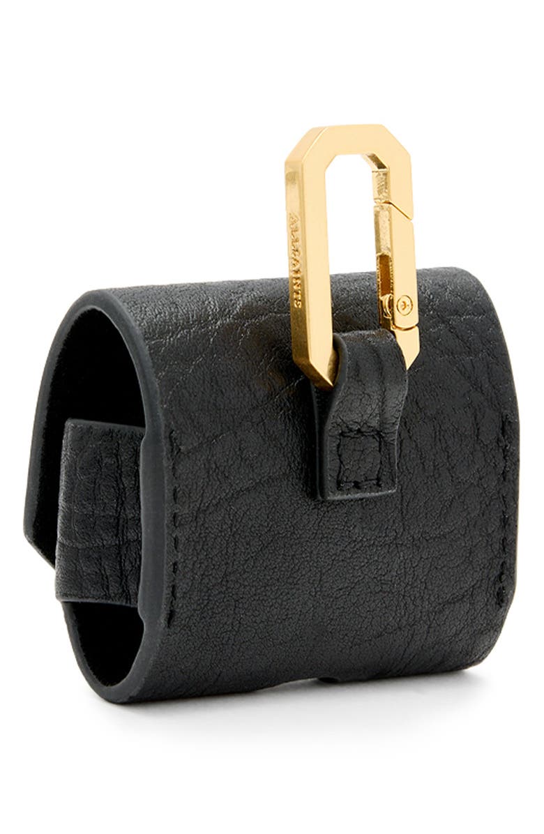AllSaints Leather AirPod Case, Alternate, color, 