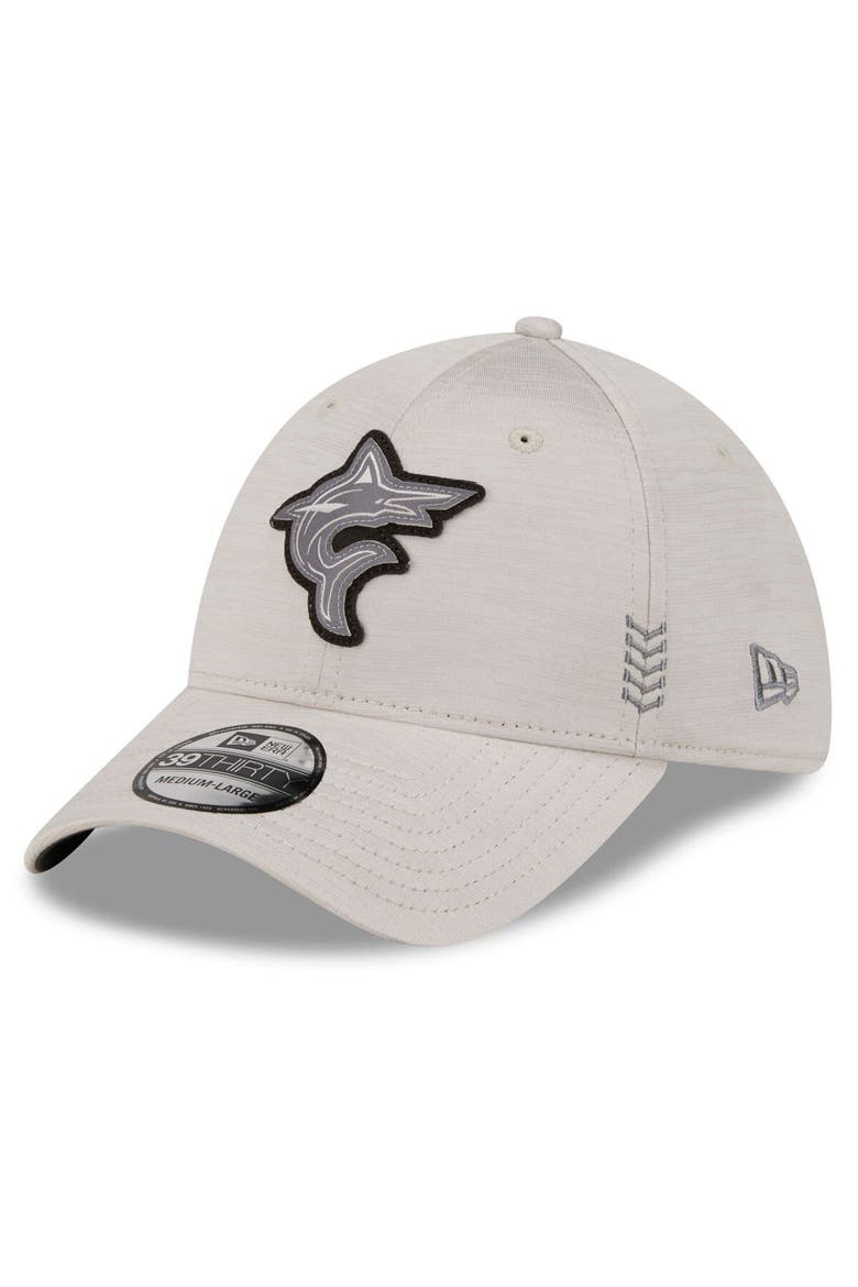 Men's New Era  Cream Miami Marlins 2024 Clubhouse 39THIRTY Flex Fit Hat, Main, color, Cream