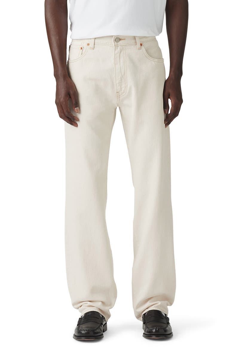 Levi's<sup>®</sup> 555<sup>™</sup> Relaxed Straight Leg Cotton & Linen Jeans, Main, color, Ecru Fusion