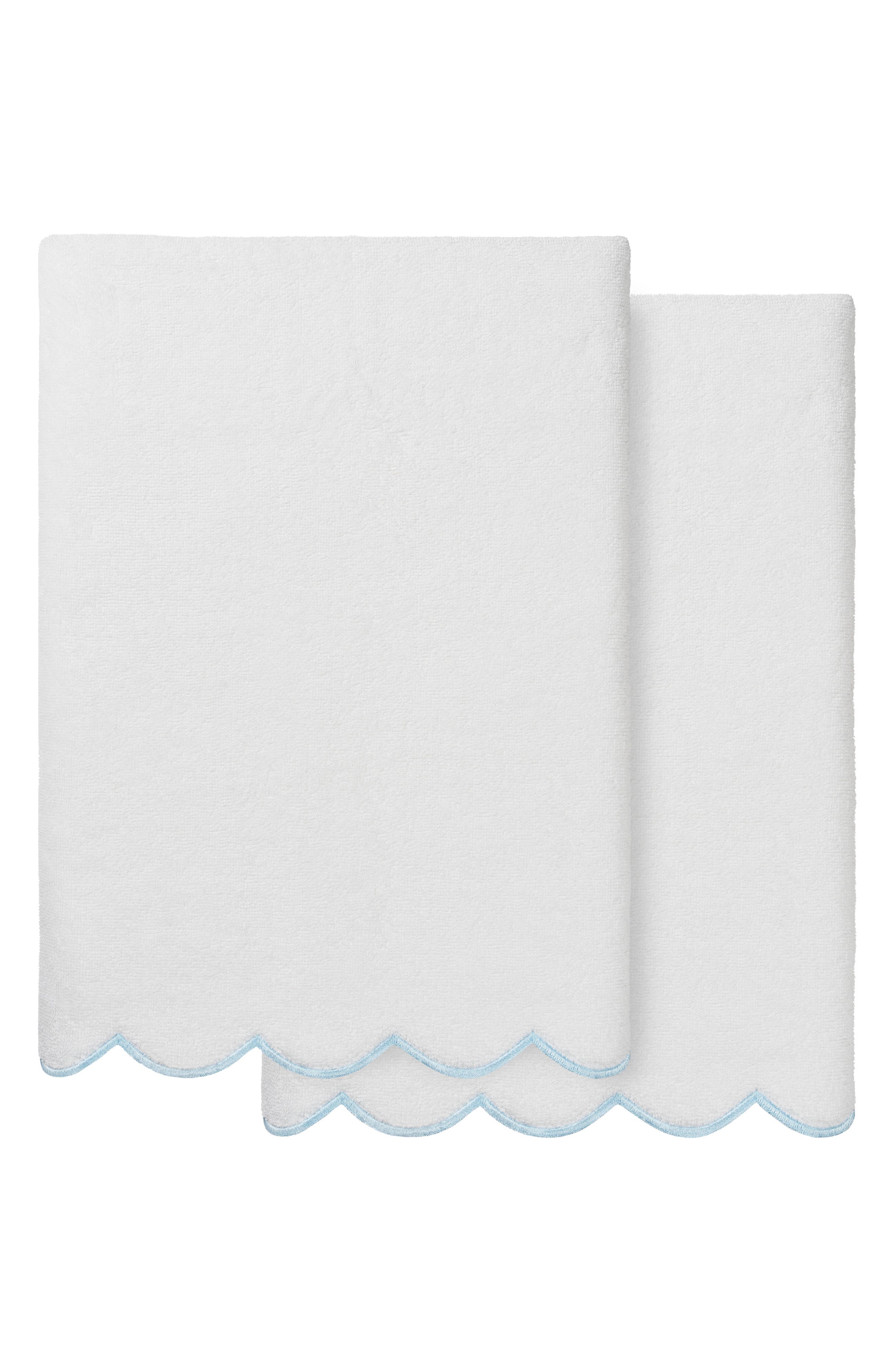 Adornia Scallop Set of 2 Bath Towels