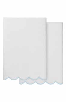 Adornia Scallop Set of 2 Bath Towels