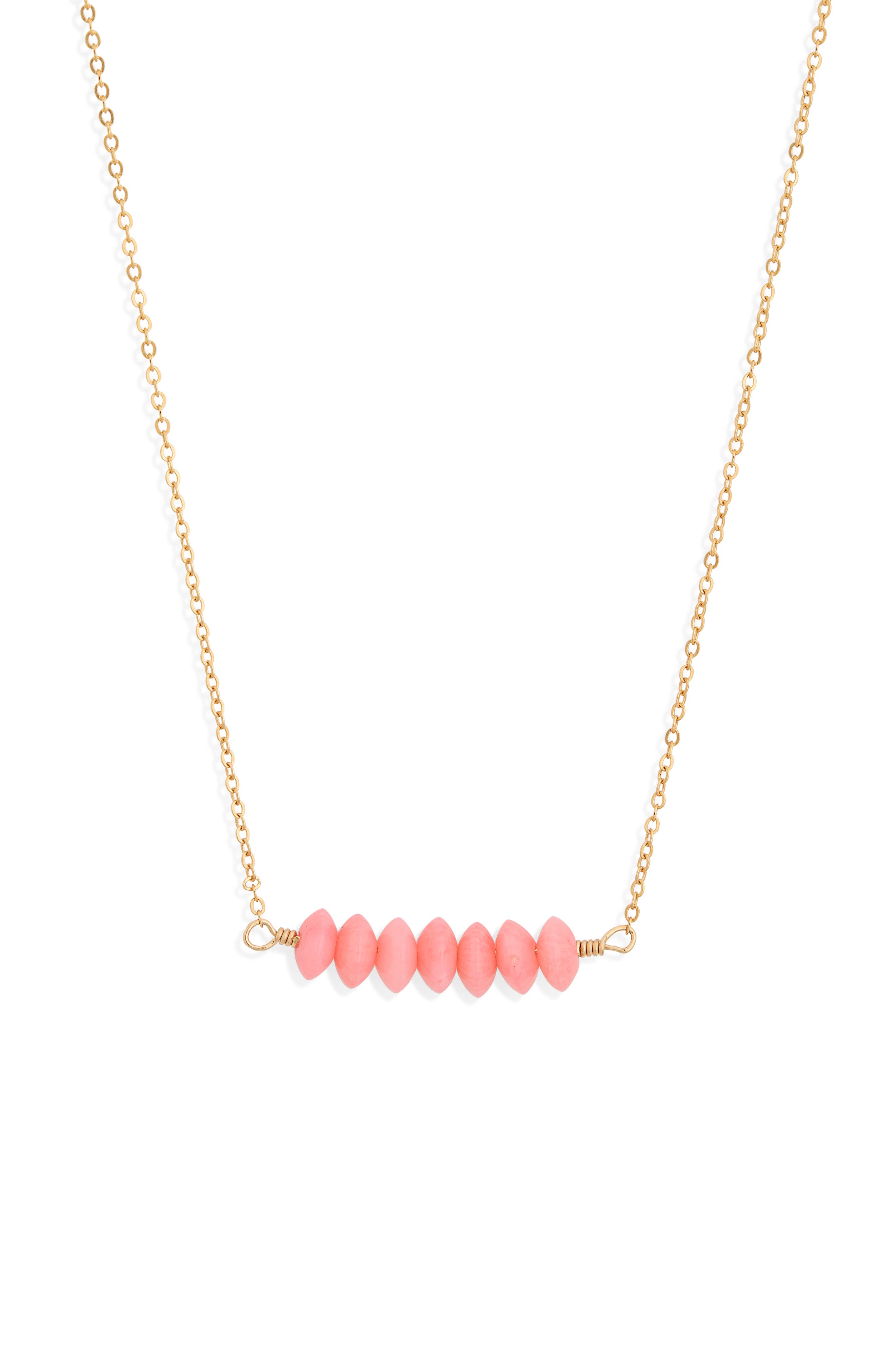 Set & Stones Coral Bar Pendant Necklace (Women) | Nordstromrack