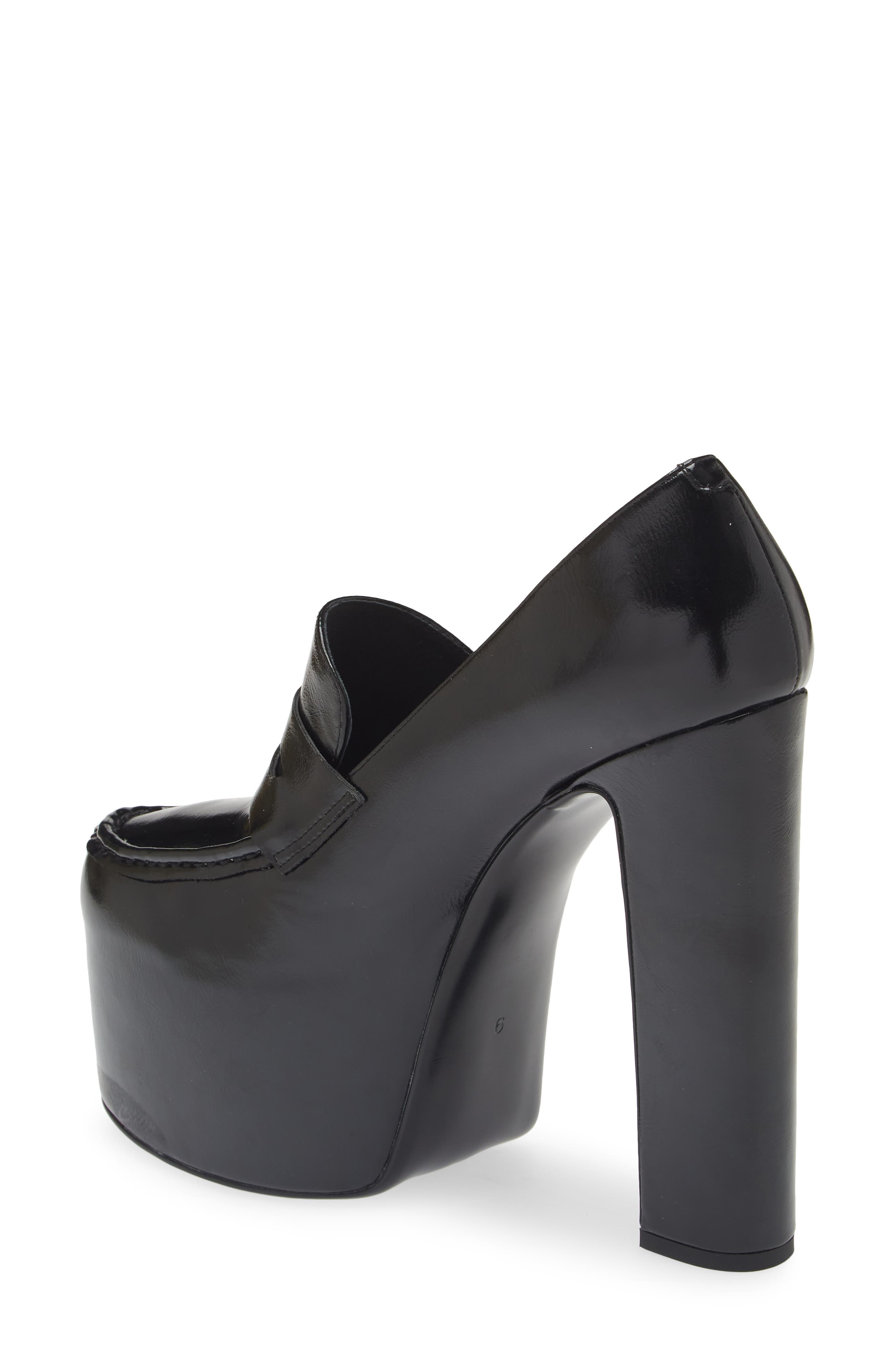 Jeffrey Campbell Long Last Platform Penny Loafer Pump, Alternate, color, 