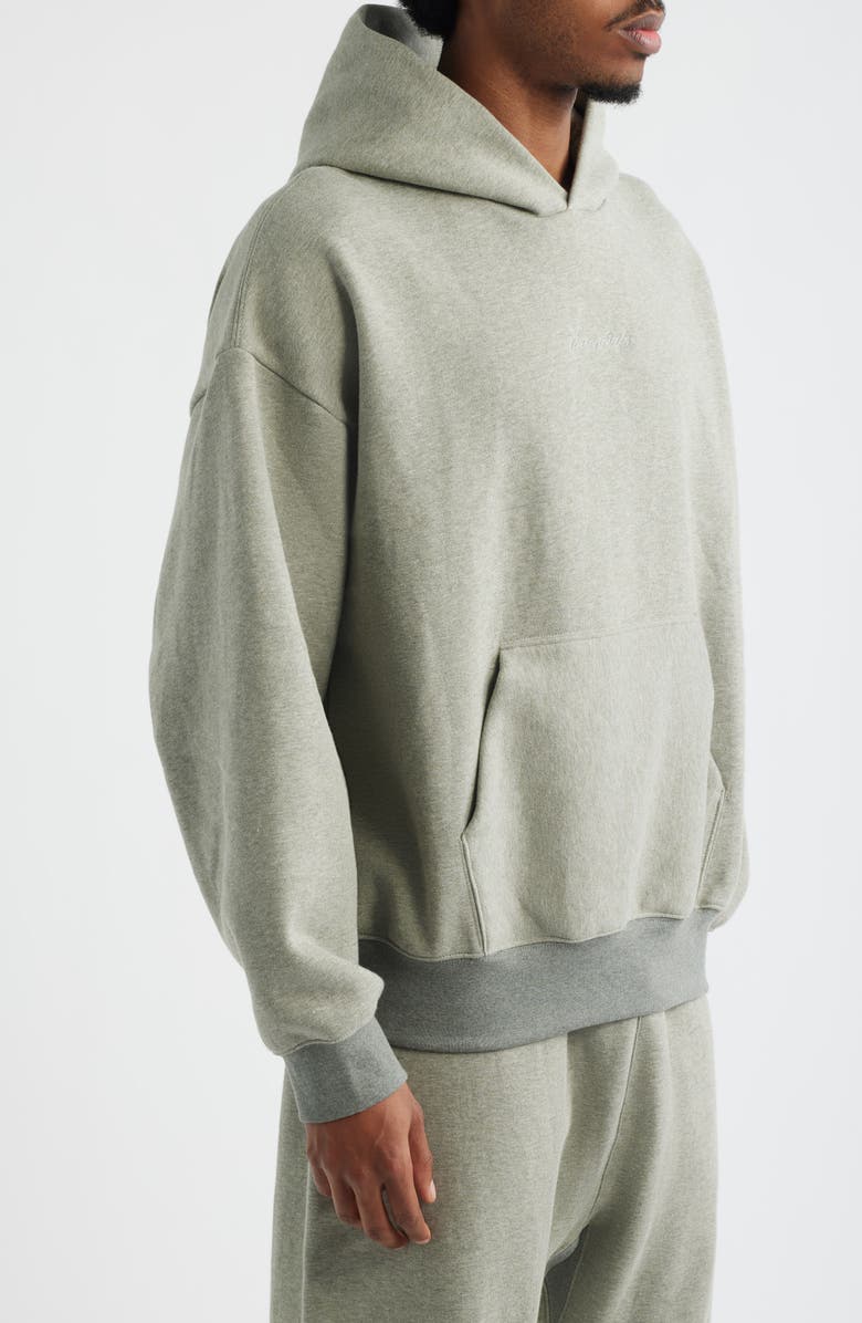 Fear of God Essentials Signature Classic Fit Hoodie, Alternate, color, Concrete/Dark Concrete Heather