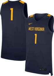 Nike Men's Nike #1 Navy West Virginia Mountaineers Replica Jersey