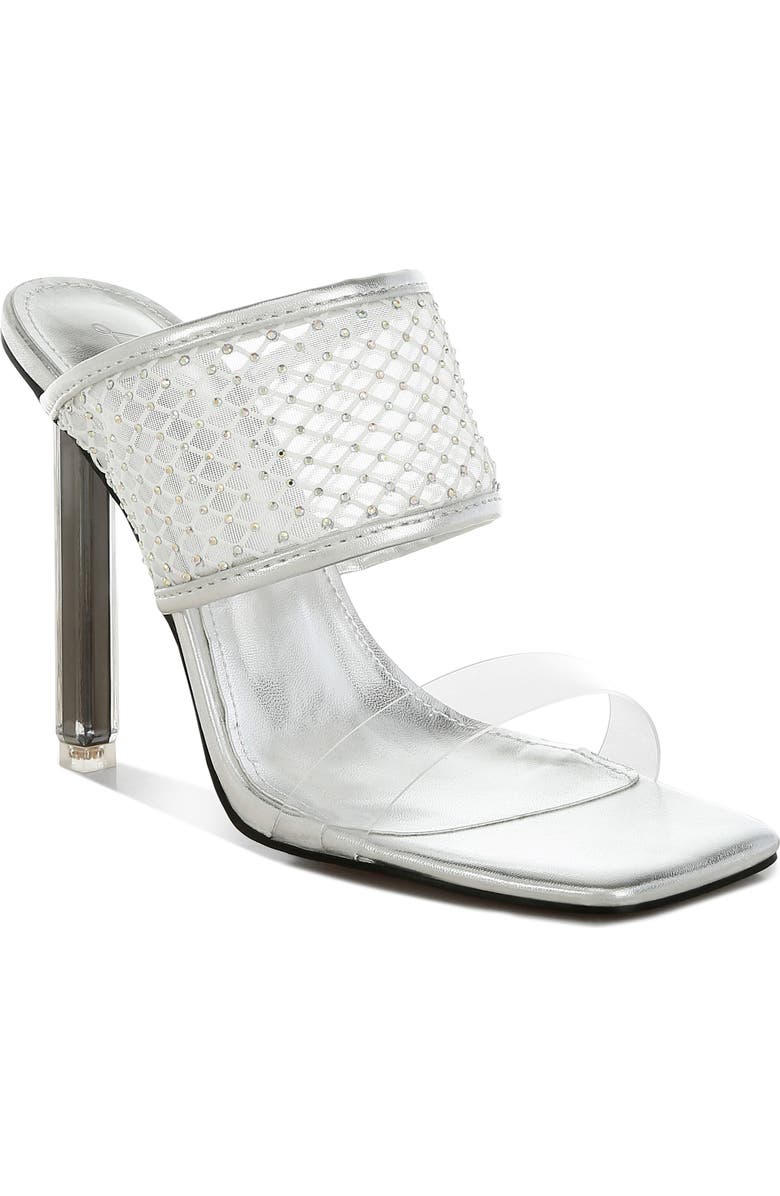 LONDON RAG Salween Clear Strap Stiletto Sandal, Main, color, Silver