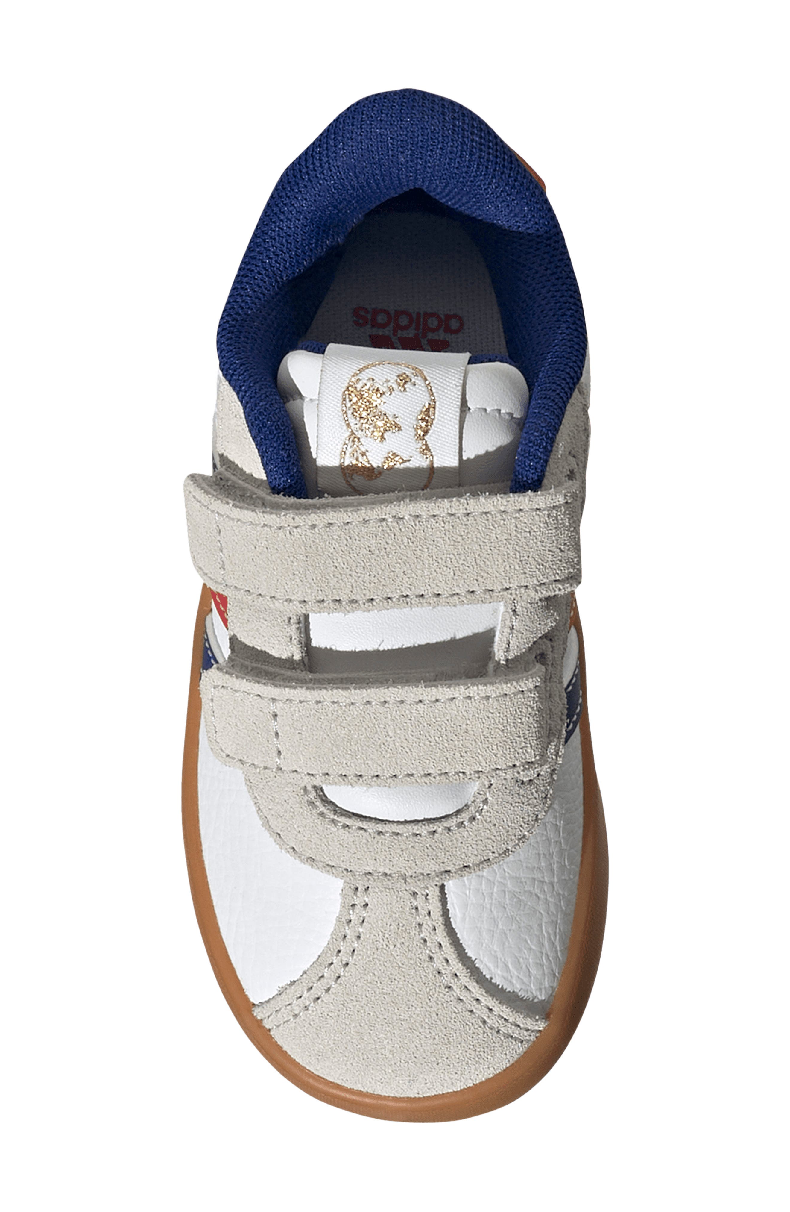 adidas Kids' VL Court 3.0 Sneaker, Alternate, color, White/ Pure Ruby/ Ink