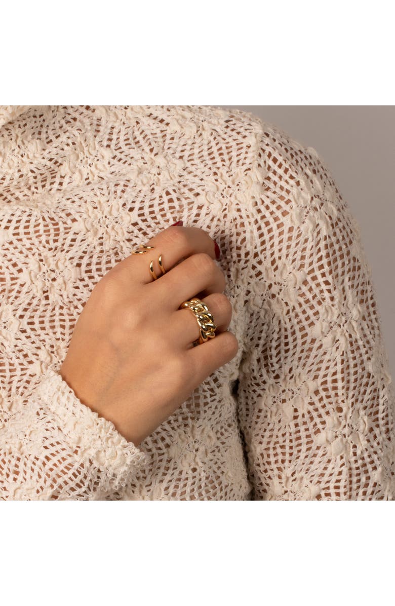 BY ADINA EDEN Solid Double Open Claw Ring, Alternate, color, 