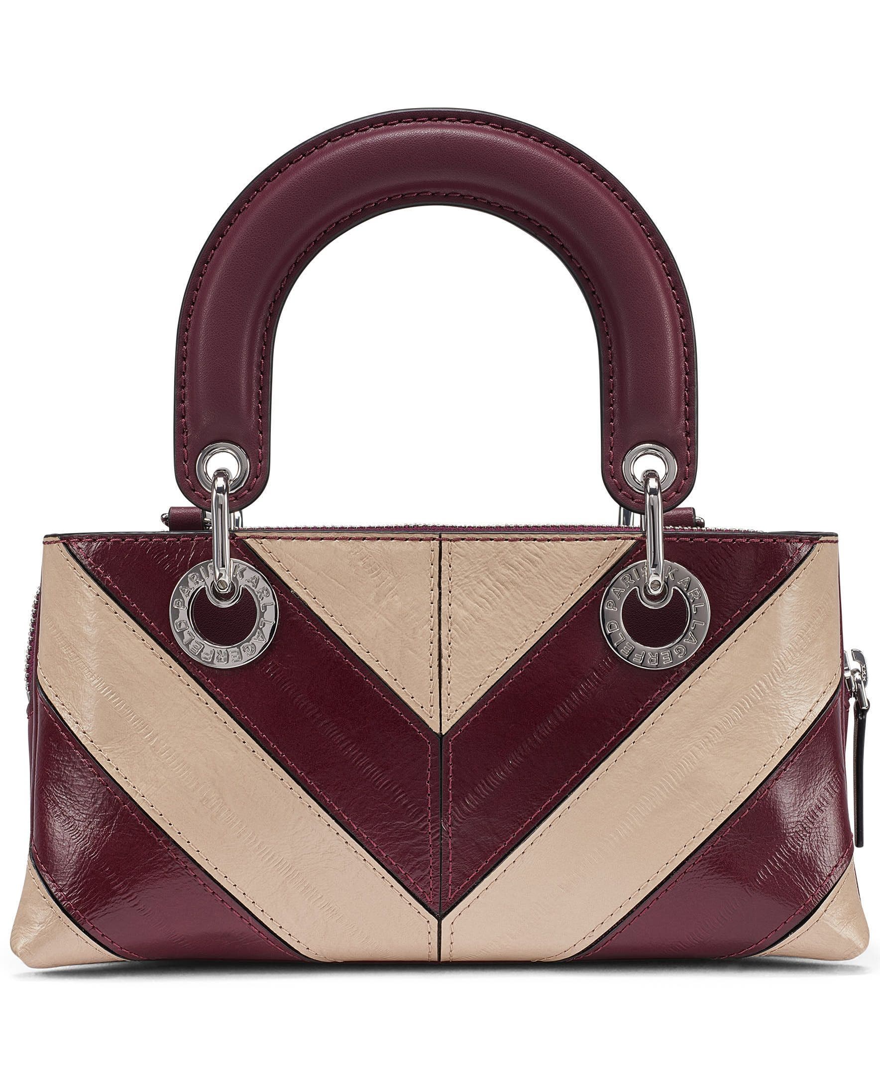 Benoite Chevron Shoulder Bag, Alternate, color, White Pepper/Cherry Plum