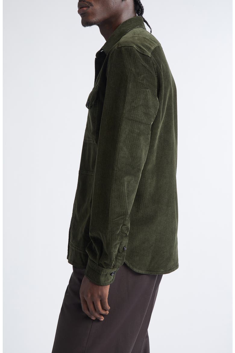 Stretch Cotton Corduroy Overshirt, Alternate, color, GREEN