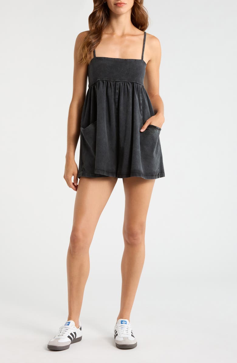 Free People FP Movement Hot Shot Strappy Romper, Main, color, Black