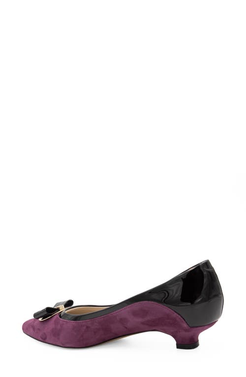 Amalfi By Rangoni Ariete Pointed Toe Pump In Eggplant Cashmere Black Glove